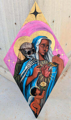 Mi Corazon es Tuyo- Gouache Mixed Media (2025)