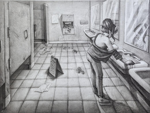 Estrella in the Bathroom - Graphite (2019)