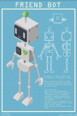 Friend Bot Illustrator Design (2017)